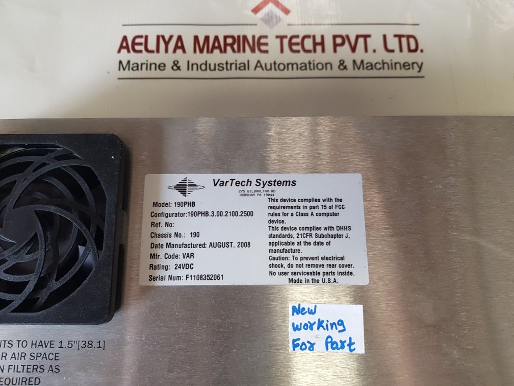 Vartech Systems 190Hb Display Panel