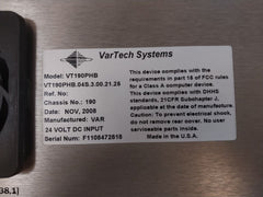 Vartech Systems Vt190Phb Touch Panel Monitor 24 Volt Dc Input