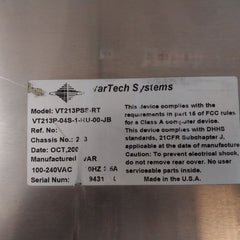Vartech Systems Vt213Pss-rt Hmi Display Panel 100-240 Vac 50/60 Hz 2.5A