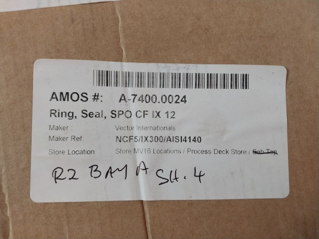 Lot Of 2X Vector Spo Cf Ix 12 Seal Ring Ncf5/Ix300/Aisi4140