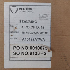 Lot Of 2X Vector Spo Cf Ix 12 Seal Ring Ncf5/Ix300/Aisi4140