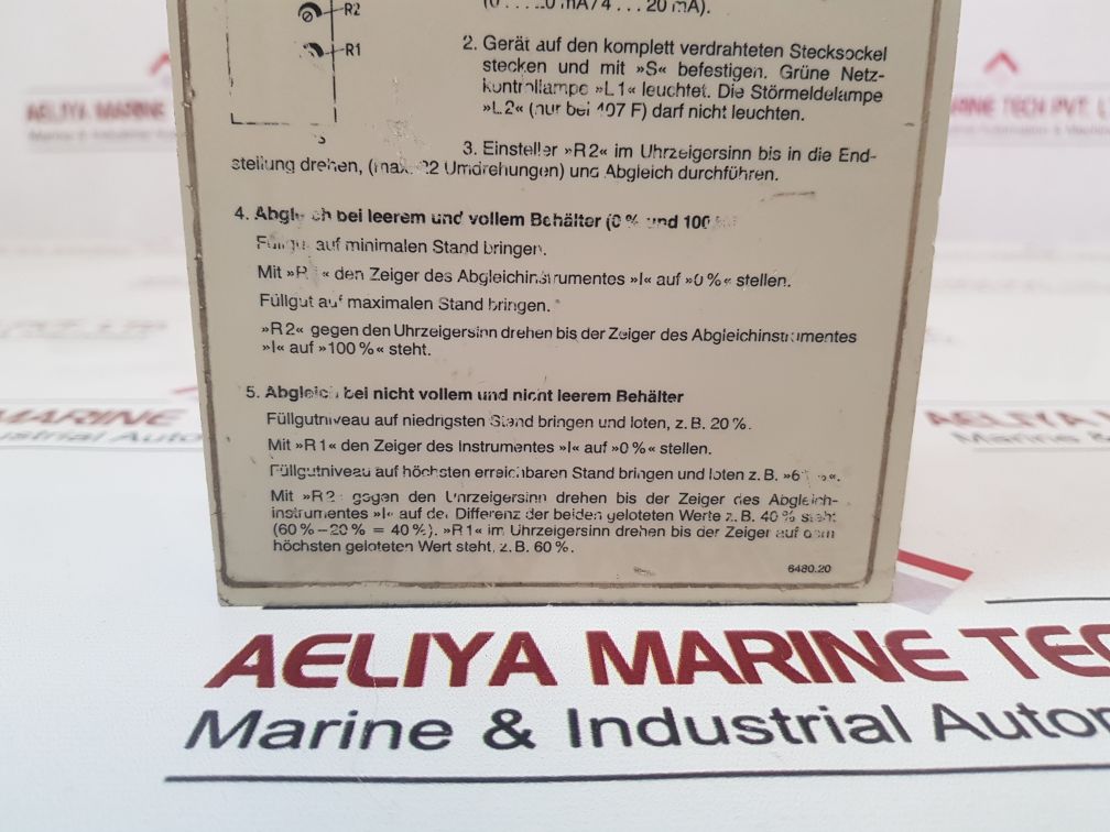 Vegamet 407 Exf Level Remote Indicator