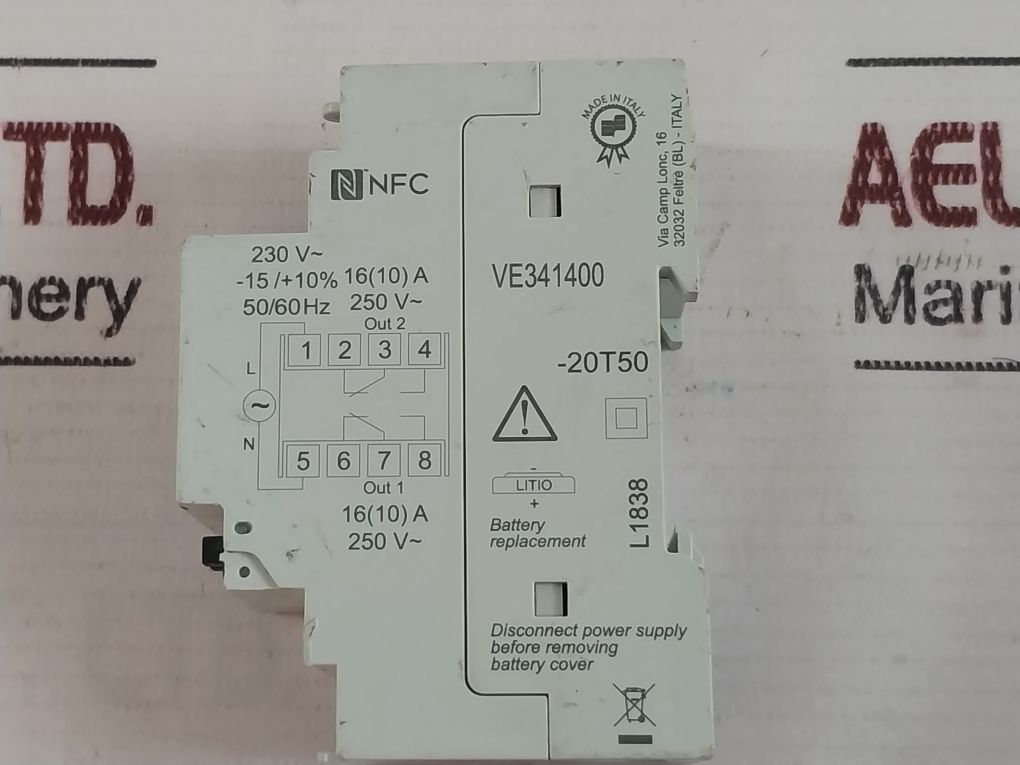 Vemer Ve341400 Time Switch 50/60Hz