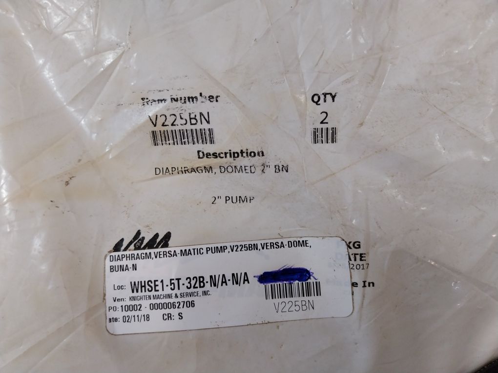 Versa-matic V225Bn Diaphragm