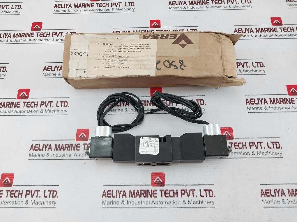 Versa Cgg-4232-nb3-228L-d024 Pneumatic Double Acting Solenoid Valve