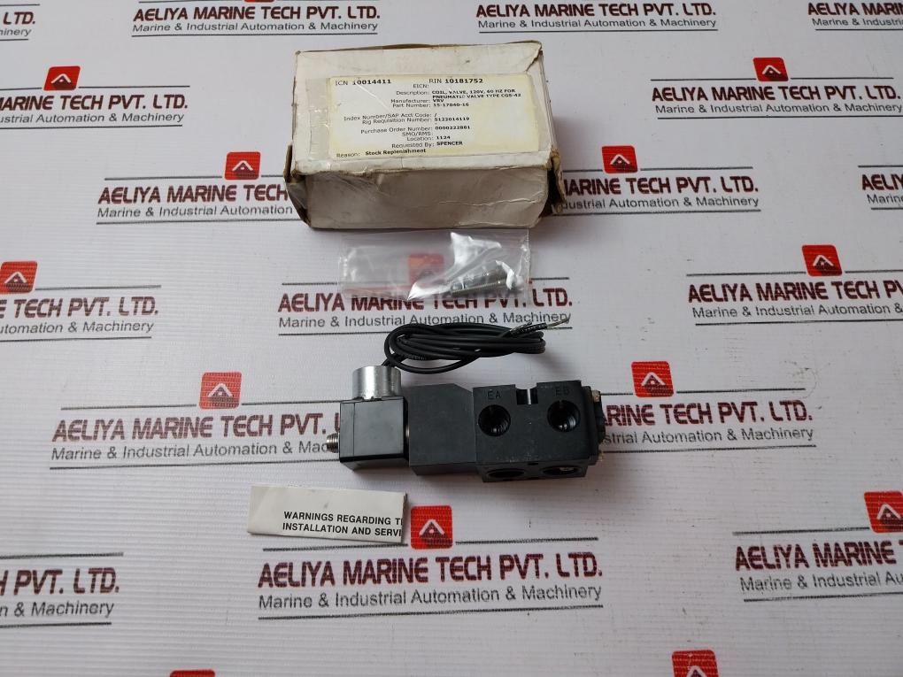 Versa Cgs-4232-nb1-228L-a120 Pneumatic Coil Valve 5-17040-16