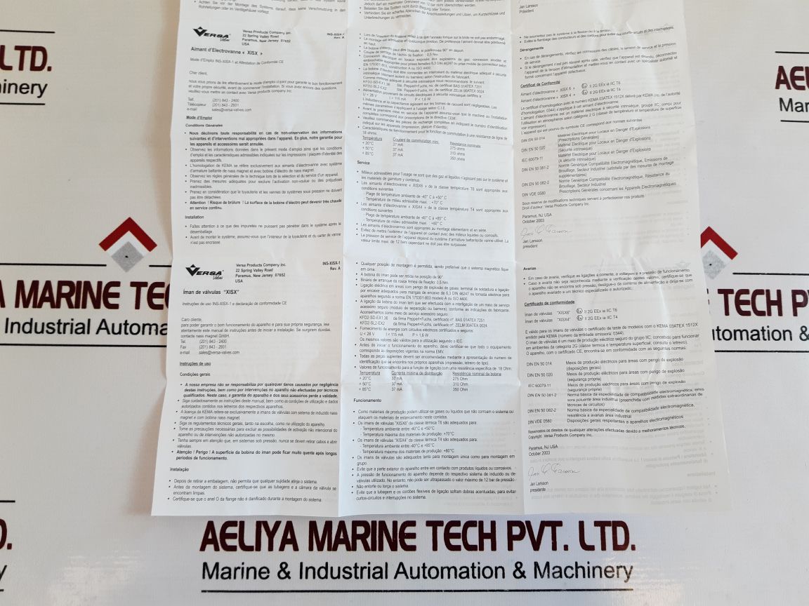 Versa Eny-3198-22-hc-xisx6-d024 Solenoid Valve 1.6Watt 24 Vdc

