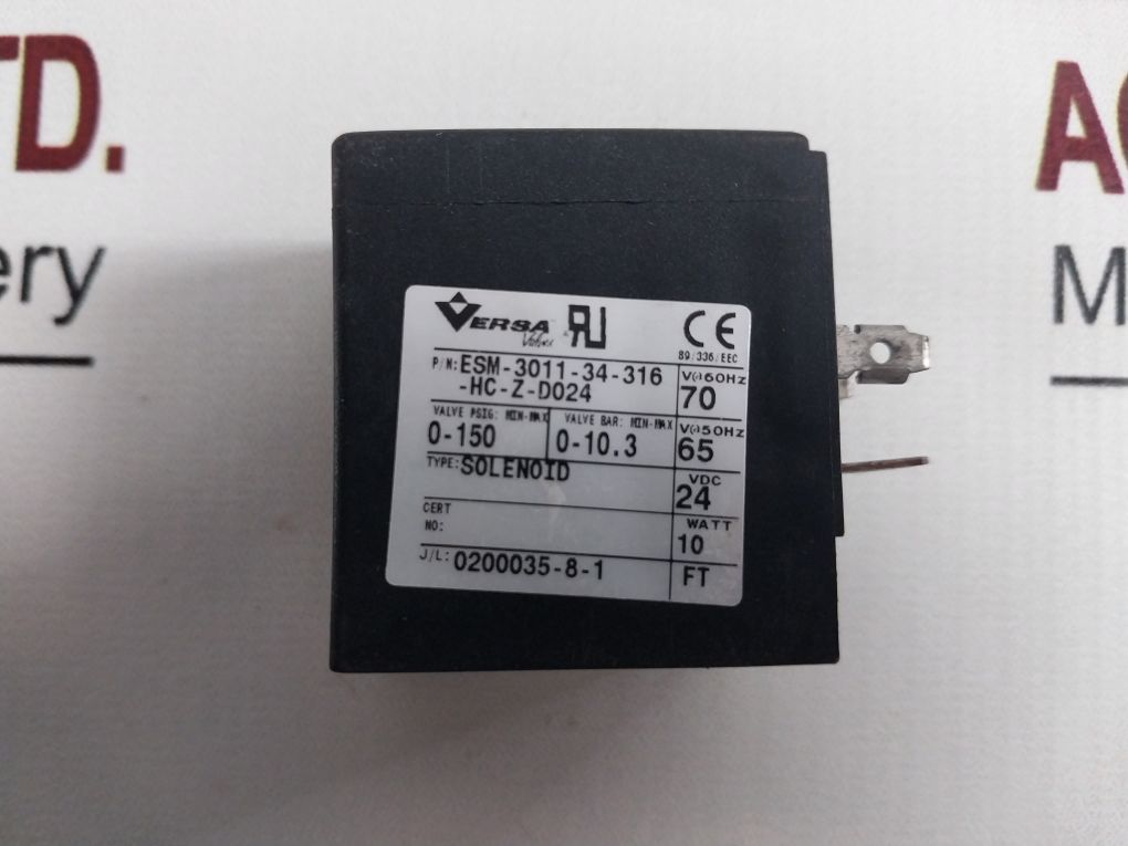 Versa Esm-3011-34-316-hc-z-d024 Solenoid Coil