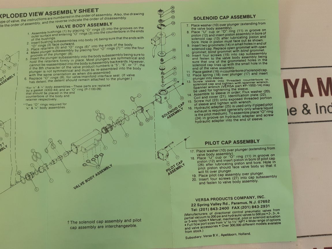 Versa Valves V-4532-gg Valve Repair Kit