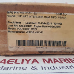 Versa Vsc-3301-18S Three-way Valve
