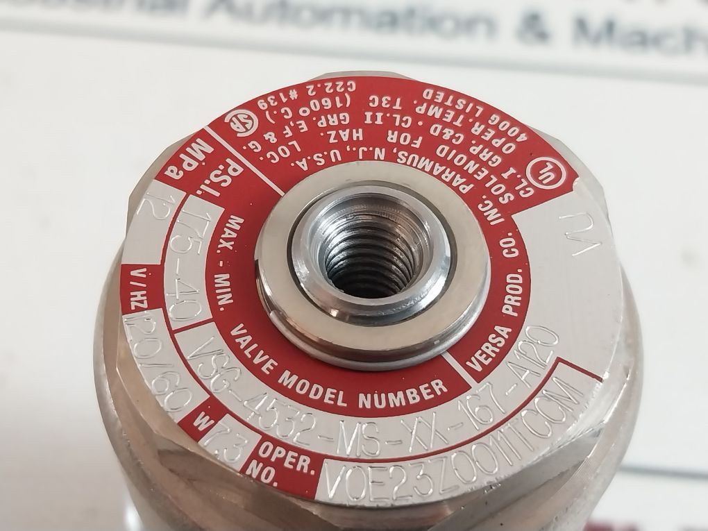 Versa Vsg-4532-ms-xx-167-a120 Four-way Valve 12 Mpa