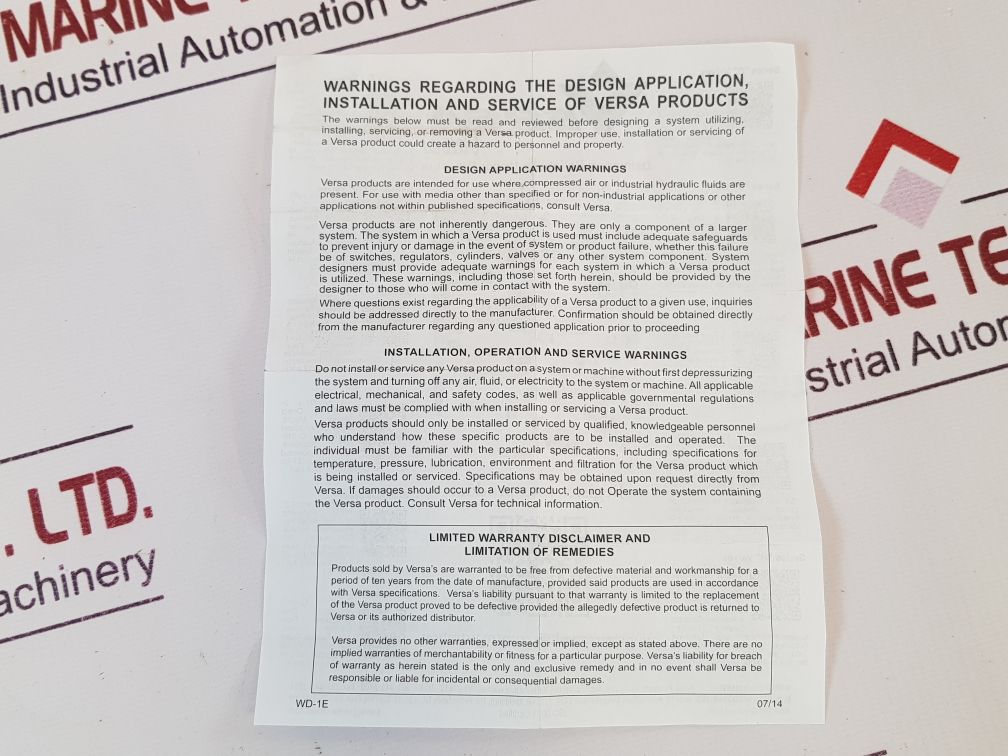 Versa Vsg-8322-pc-xx-a120 Solenoid Valve