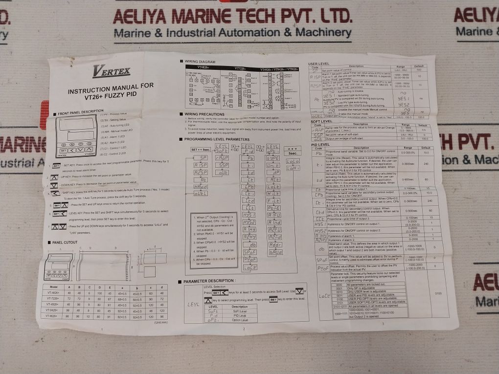 Vertex Vt4826+ Pid Temperature Controller