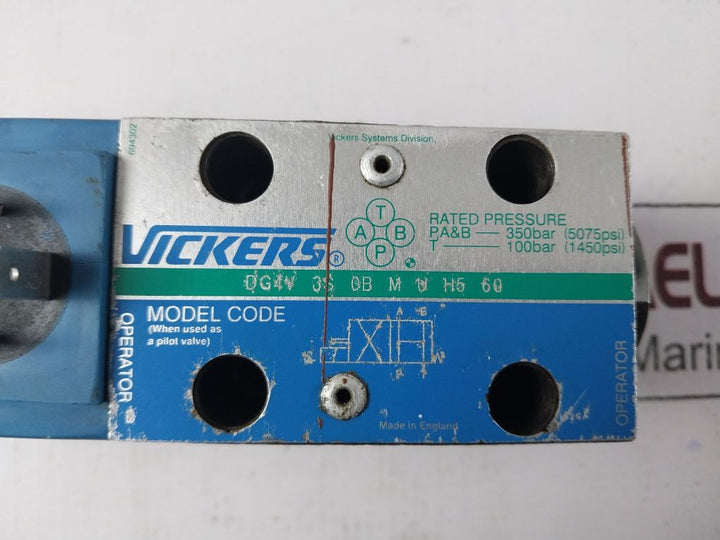 Vickers Dg4V 3S 0B M U H5 60 Directional Control Solenoid Valve