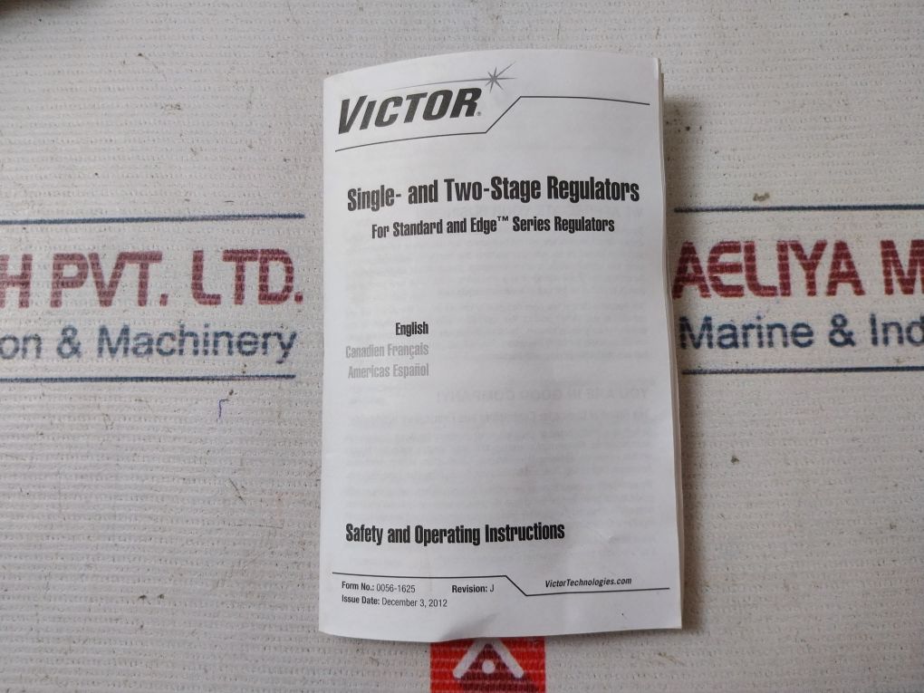 Victor Sr460A-510 Acetylene Gas Pressure Regulator
