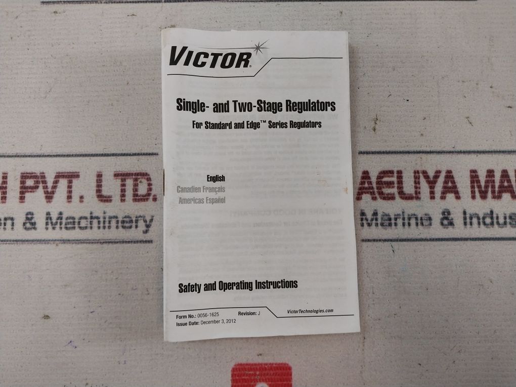 Victor Sr460A-510 Single Stage Pressure Regulator