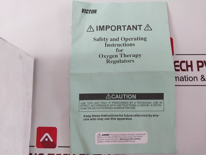 Victor Vmg-15Sy Medical Oxygen Regulator Dual Gauge