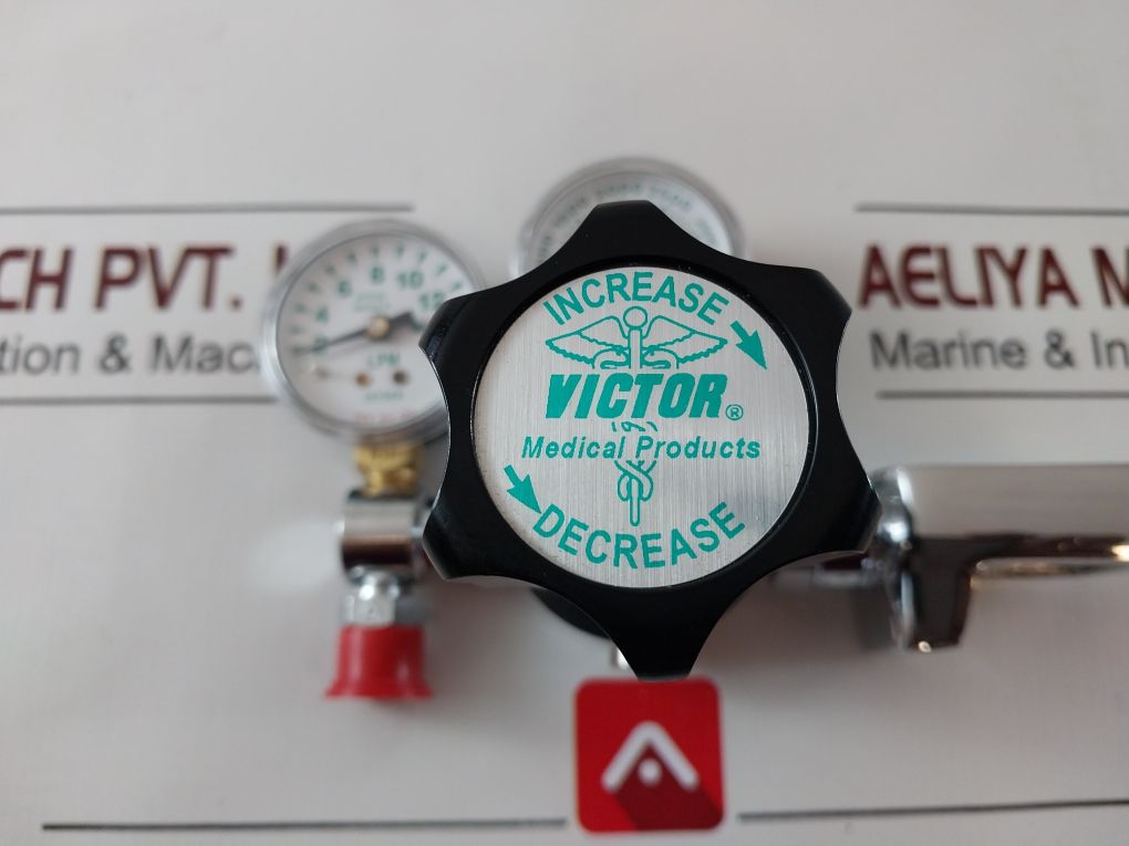 Victor Vmg-15Sy Medical Oxygen Regulator Dual Gauge