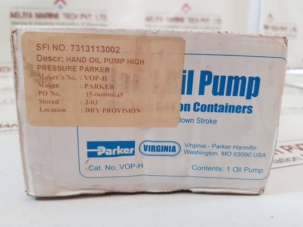 Virginia-parker Hannifin Vop-h Hand Oil Pump High Pressure