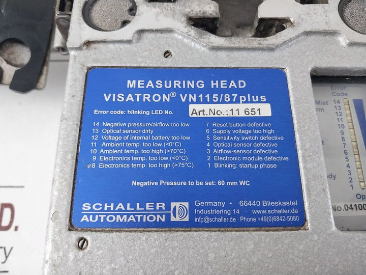 Visatron Vn 115/87 Plus Oil Mist Detector