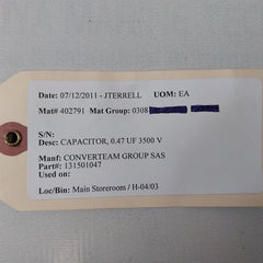 Vishay Kmkp 3500-0,47Say Pec Capacitor 0.47 Uf 3500 V