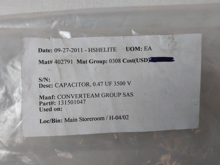 Vishay Kmkp 3500-0,47Say Pec Capacitor 0.47 Uf 3500 V