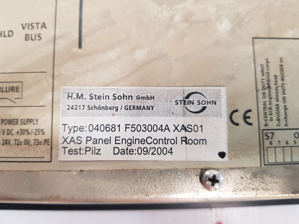 H.M. Stein/Vista Automation 040681 Extension Alarm System F503004A Xas01