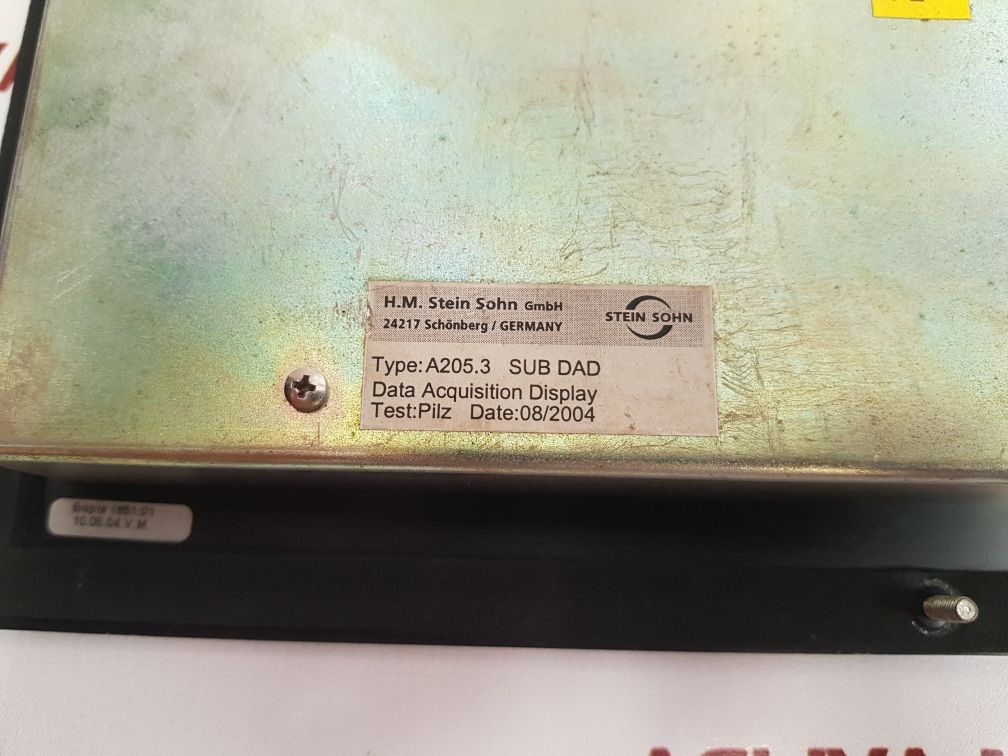 Vista Automation A205.3 Sub Dad Data Acquisition Display