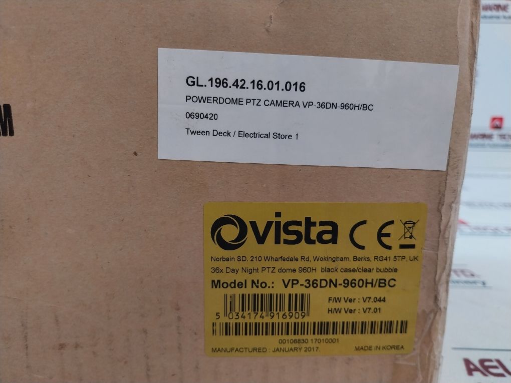 Vista Vp-36Dn-960H/Bc Dome Camera 24V~ 50Hz