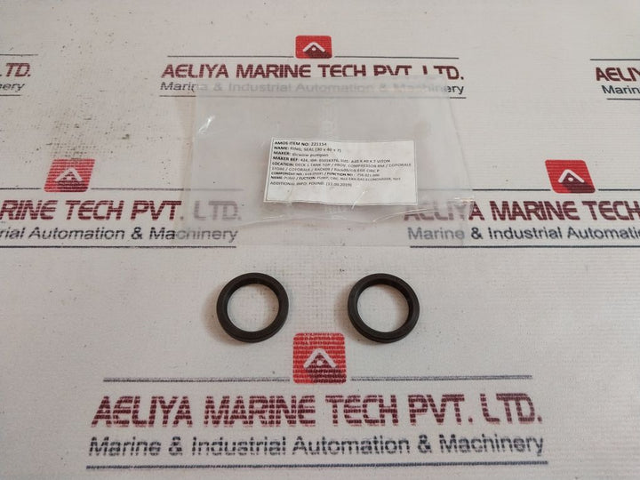 Viton A30 X 40 X 7 Seal Ring
