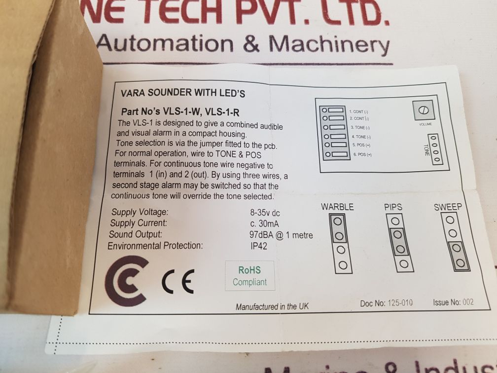 Vls-1-w Vara Sounder With Led’s