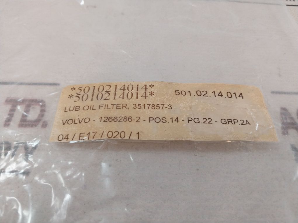 Volvo 3517857-3 Lub Oil Filter