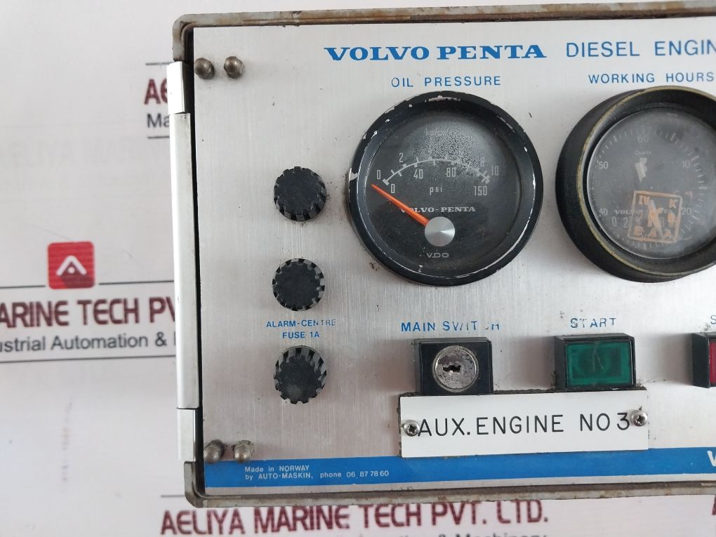 Volvo Penta Type 2700 Engine Controller 0-10 Kg/Cm2 0-150 Psi