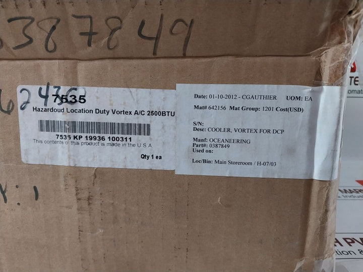 Vortec A/C 7535 Vortex Cooler Kit 2500Btu