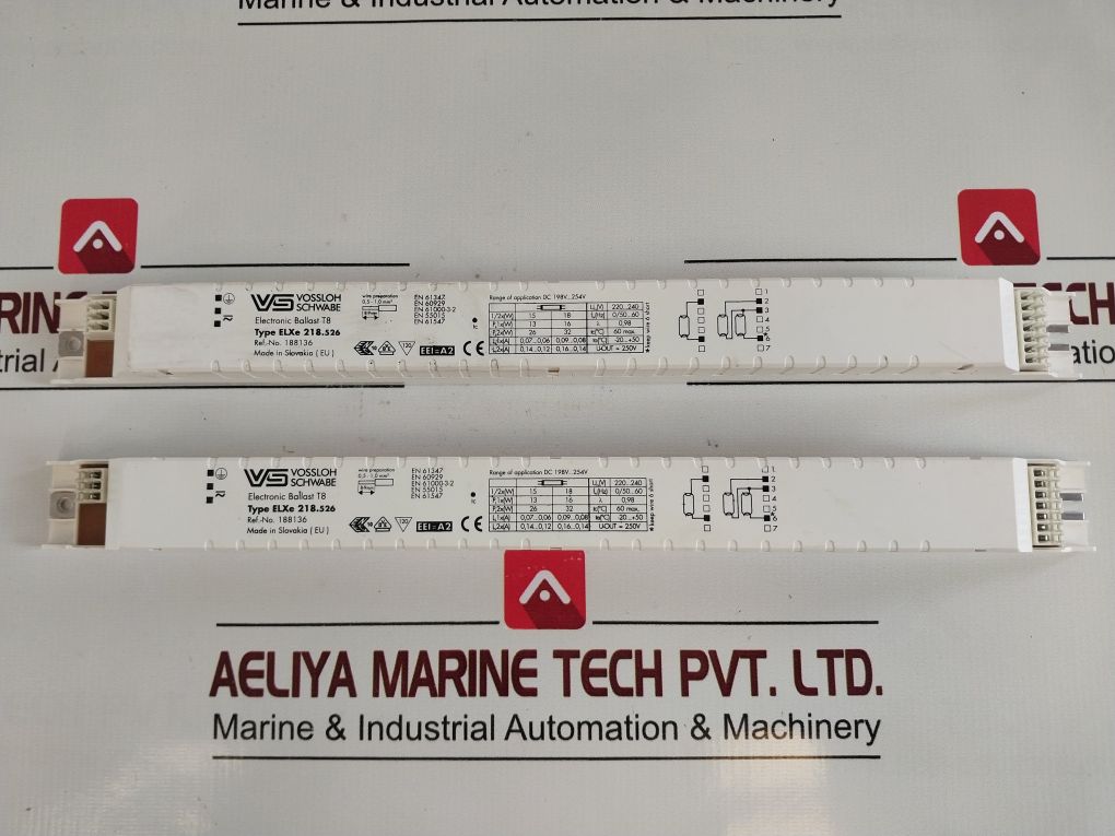 Lot Of 5X Vossloh Schwabe Elxe 218.526 Electronic Ballast T8