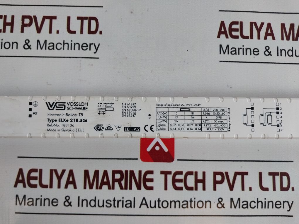 Lot Of 5X Vossloh Schwabe Elxe 218.526 Electronic Ballast T8