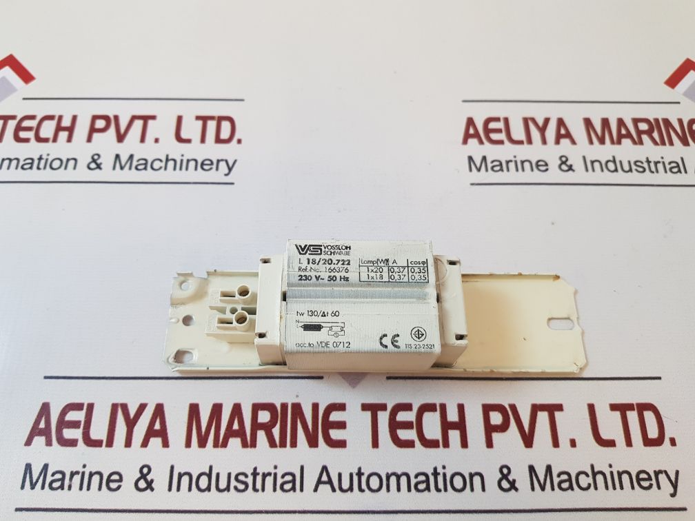 Lot Of 3X Vossloh Schwabe L 18/20.722 Ballast 166376 230V- 50 Hz Tis 23-2521