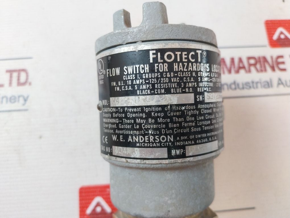 W.E.Anderson V4-2-d-u Flow Switch