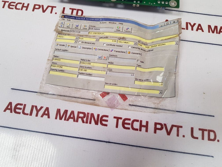 W.Mon 2/1/8/7 Rci-1550 Display Board
