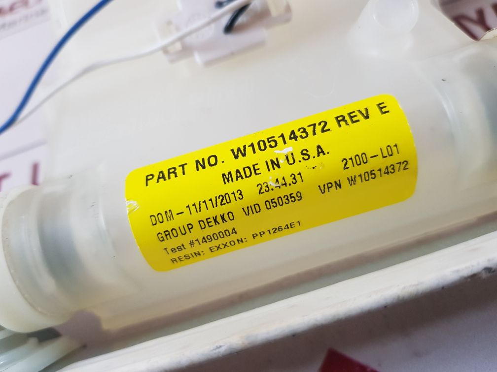 Whirlpool W10514372 Water Inlet Valve W10486031 Rev E