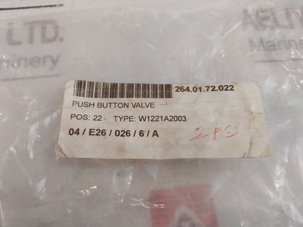 W1221A2003 Push Button Valve