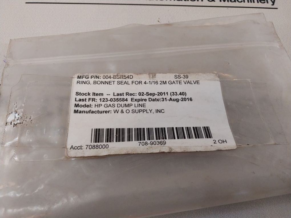 W&O Supply 004-bsr54D Bonnet Seal Ring