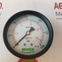 Waaree En 837-1 Pressure Gauge 0 To 150 Psi0 To 10 KgCm2