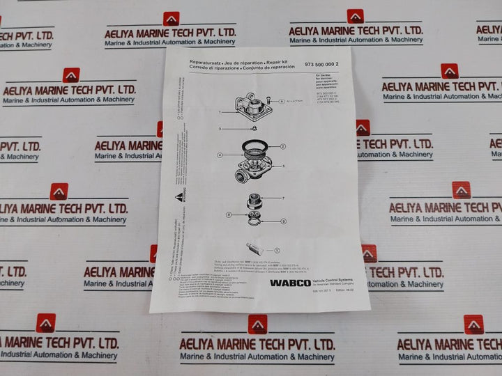 Wabco 973 500 000 2 Quick Release V/V (58) Repair Kit