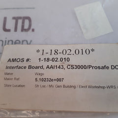 Wago 16Ai-aai143 Interface Board 51023214-1