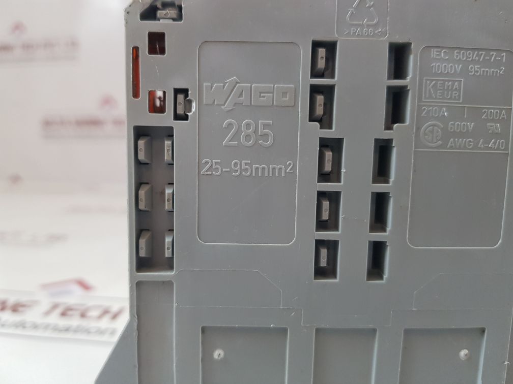 Wago 285 Terminal Block 25-95Mm2 Conductor Continuity Clamp