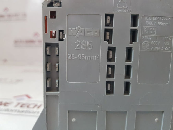 Wago 285 Terminal Block 25-95Mm2 Conductor Continuity Clamp