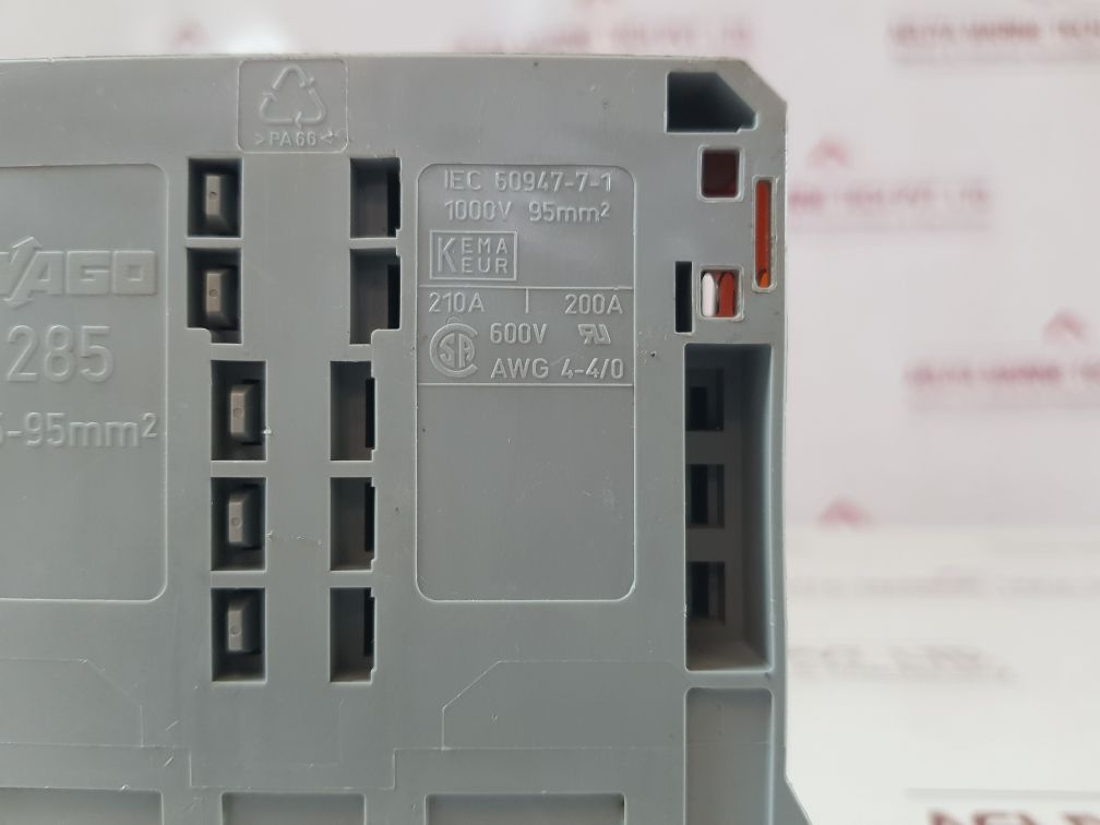 Wago 285 Terminal Block 25-95Mm2 Conductor Continuity Clamp
