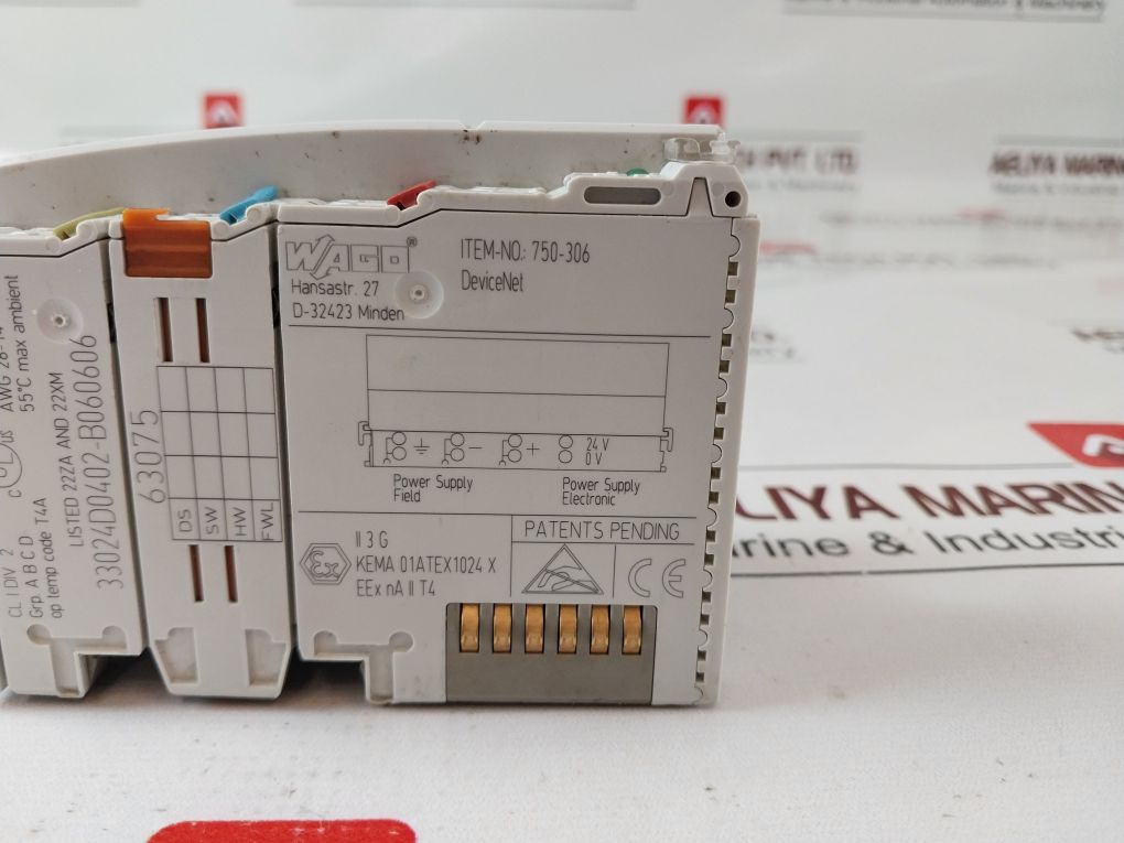 Wago 750-306 Fieldbus Coupler Device Net 33024D0402-b060606