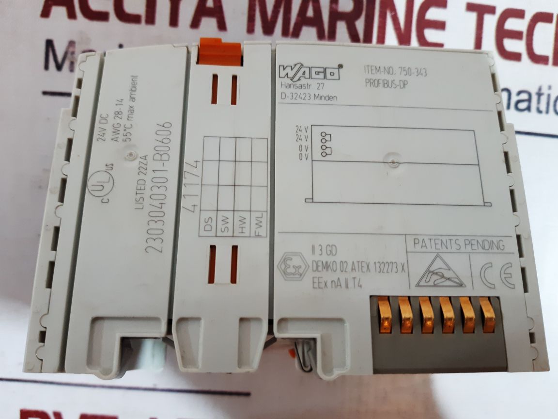 Wago Profibus Dp 750-343 I/O System